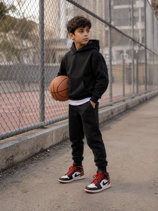 Nike Other - Nike Air Jordan 1 Mid Men's Size 4.5 Y Red Black White Leather High Top Sneakers